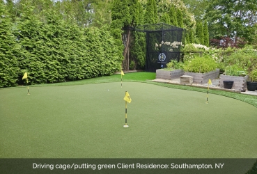 Driving cage/putting green  Client Residence: Southampton, NY